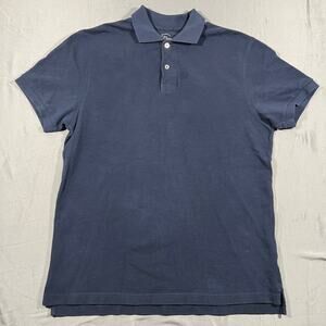 J.Crew Classic Polo Shirt Mens Medium Blue Short Sleeve Cotton
